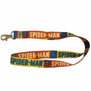 Vintage Spiderman Lanyard Keychain Necklace 2005 Marvel Spider-Man Spidey